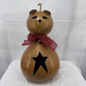 Meadowbrook Gourds Cat with Star‎ Cutout.  Hole In Back For Light Not Included